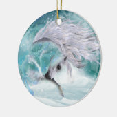 Ornement du Cheval de Neige de Noël (Gauche)