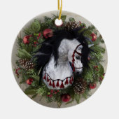 Ornement du Cheval de Noël 2022 à deux côtés (Devant)