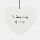 Ornement du coeur commémoratif du cheval (Dos)