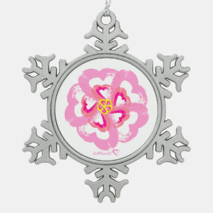 Ornement du coeur de flocon de neige