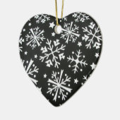Ornement du coeur de flocon de neige (Gauche)