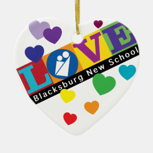 Ornement du coeur de la nouvelle école de Blacksbu