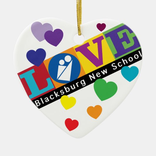 Ornement du coeur de la nouvelle école de Blacksbu (Devant)