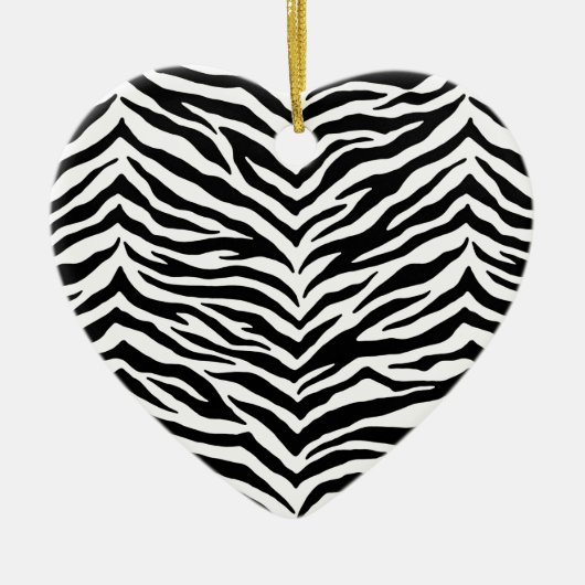Ornement du coeur Zebra (Devant)
