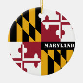 Ornement du drapeau du Maryland, Noël, Maryland (Devant)