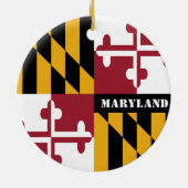 Ornement du drapeau du Maryland, Noël, Maryland (Dos)