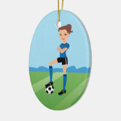 Ornement du footballeur de la fille illustré (Gauche)