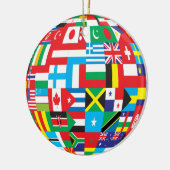 ornement du globe des drapeaux (Gauche)