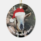 Ornement du message personnalisé de la chèvre de N (Gauche)