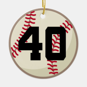 Ornement du numéro 40 de joueur de baseball