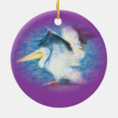 ornement du pélican 17 d'aquarelle (Dos)