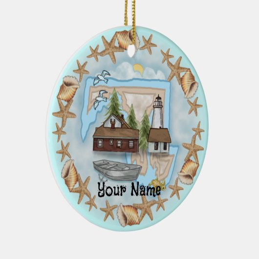 Ornement du phare de Maryland Shells (Droite)