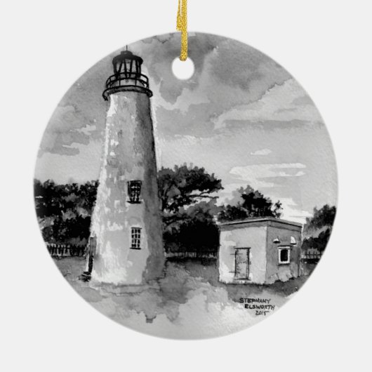 Ornement du phare d'Ocracoke Island (Dos)