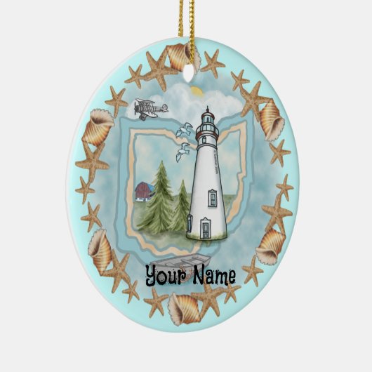 Ornement du phare Ohio Shells (Droite)