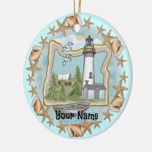 Ornement du phare Oregon Shells (Gauche)