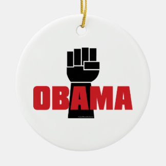 Ornement du poing levé d'Obama à droite