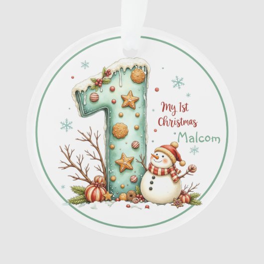 Ornement du premier Noël de bébé (devant)