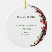 Ornement du premier Noël de bébé 2026 (Dos)