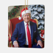 Ornement du président Donald Trump Santa Hat (Gauche)