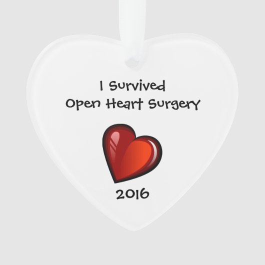 Ornement du survivant 2016 de chirurgie cardiaque (devant)