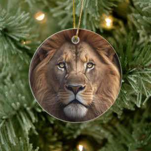 Ornement du visage de Lion majestueux