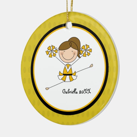 Ornement d'une chevelure Brown mignon de Noël de (Gauche)