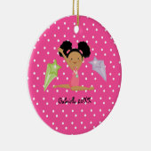 Ornement d'une chevelure noir mignon de Noël de (Droite)