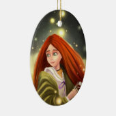 ornement d'une chevelure rouge de fille (Droite)