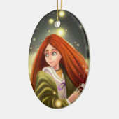 ornement d'une chevelure rouge de fille (Gauche)