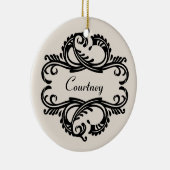 Ornement ébène chic Damask (Droite)