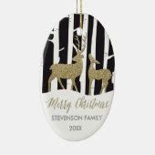 Ornement éclatant de cerfs communs d'or de Joyeux (Droite)