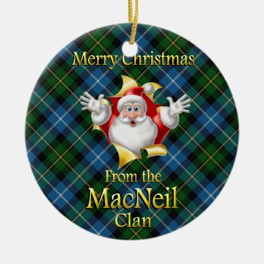Ornement écossais de Noël de MacNeil de clan (Devant)