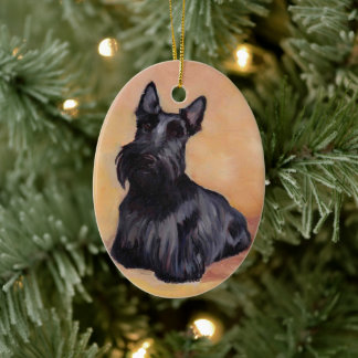 Ornement écossais Terrier Dog Art Ornement Oval