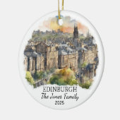 Ornement Edinburgh personnalisé, cadeau Ecosse (Gauche)