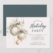 Ornement élégant Fête Invitation (Devant / Derrière)