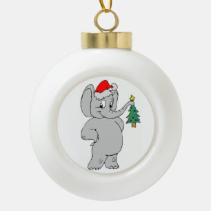 Ornement/éléphant en céramique de boule