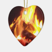 Ornement embrasé de Noël de coeurs (Gauche)
