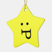 Ornement Emoticon Star - Tongue Sticking Out (Gauche)