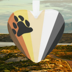 Ornement en acrylique Bear Pride Heart