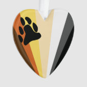 Ornement en acrylique Bear Pride Heart (devant)