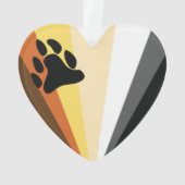 Ornement en acrylique Bear Pride Heart (dos)