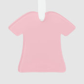 Ornement en acrylique de chemise rose (dos)