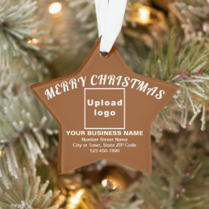 Ornement en acrylique étoile marron Noël affaires