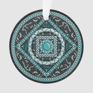 Ornement en acrylique mandala du Verseau
