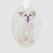 Ornement en acrylique Morkie (devant)