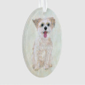 Ornement en acrylique Morkie (devant)