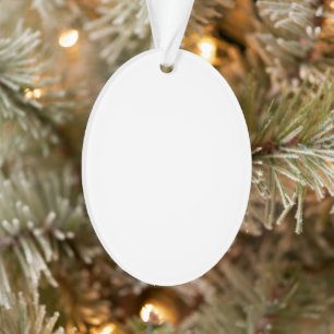 Ornement en acrylique, Ornement ovale en acrylique