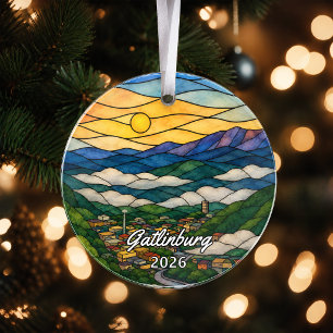 Ornement en acrylique personnalisé de Gatlinburg,