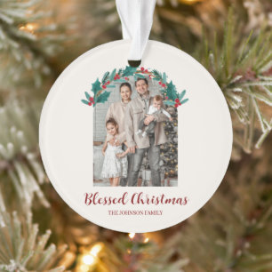 Ornement en acrylique pour photo de Noël personnal