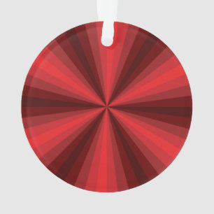 Ornement en acrylique rouge illusion d'optique